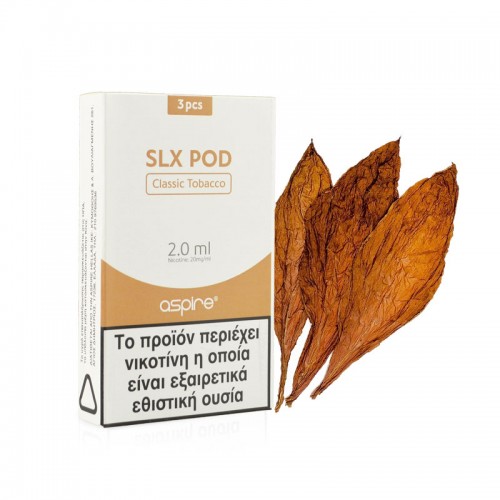 Aspire SLX Pod Classic Tobacco 2ml 20mg x 3 τμχ